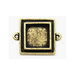Art Mechanique - Ice Resin - Mixed Metal Bezels - Bronze Plated - Raised Square