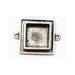 Art Mechanique - Ice Resin - Mixed Metal Bezels - Silver Plated - Raised Square