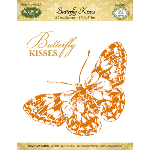 JustRite - Cling Mounted Rubber Stamps - Butterfly Kisses