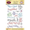 JustRite - Clear Acrylic Stamps - Large Fancy Sentiments