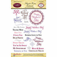 JustRite - Clear Acrylic Stamps - Hugs and Kisses Sentiments
