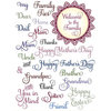 JustRite - Clear Acrylic Stamps - All in the Family Large Sentiments
