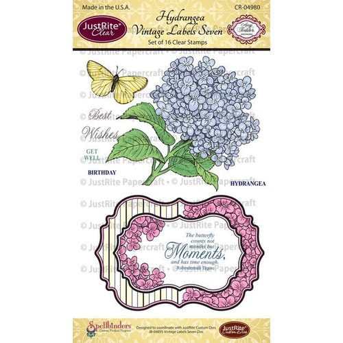 JustRite - Clear Acrylic Stamps - Hydrangea Blooms