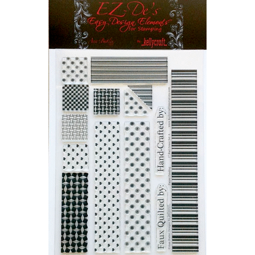 KellyCraft - Easy Design Elements Collection - Clear Acrylic Stamps - Rail Fence