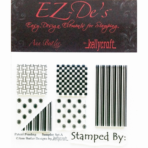 KellyCraft - Easy Design Elements Collection - Clear Acrylic Stamps - Sampler