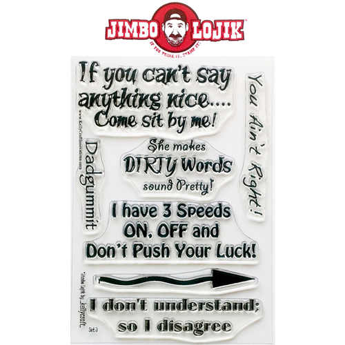 KellyCraft - Jimbo Lojik Collection - Clear Acrylic Stamps - Set J