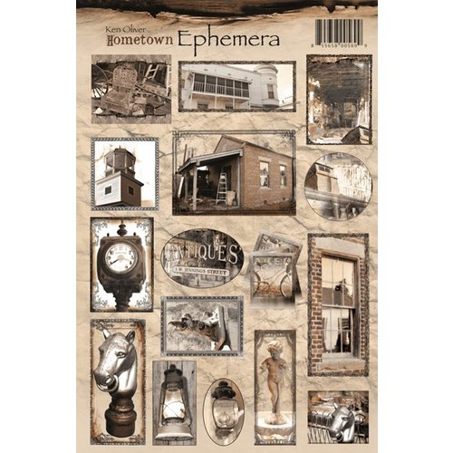 Ken Oliver - Hometown Collection - Ephemera Cut Apart Sheet