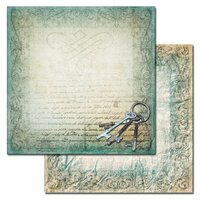 Ken Oliver - Studio Collection - 12 x 12 Double Sided Paper - Brass Keys