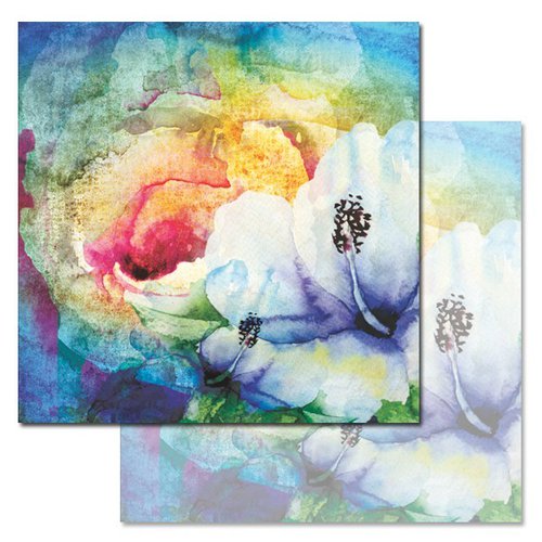 Ken Oliver - Watercolored Memories Collection - 12 x 12 Double Sided Paper - Nightshade