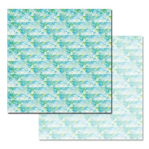 Ken Oliver - Pitter Patterns Collection - 12 x 12 Double Sided Paper - Aqua Print