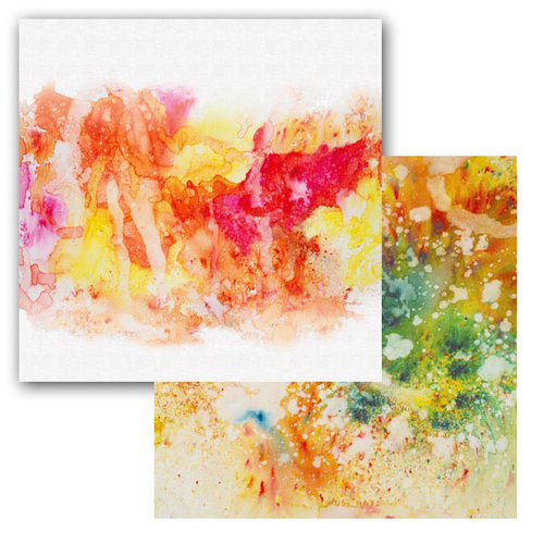 Ken Oliver - Color Burst Splash Collection - 12 x 12 Double Sided Paper - Swoosh