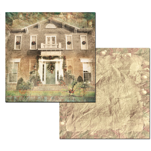 Ken Oliver - Hometown Christmas Collection - 12 x 12 Double Sided Paper - Yuletide Manor