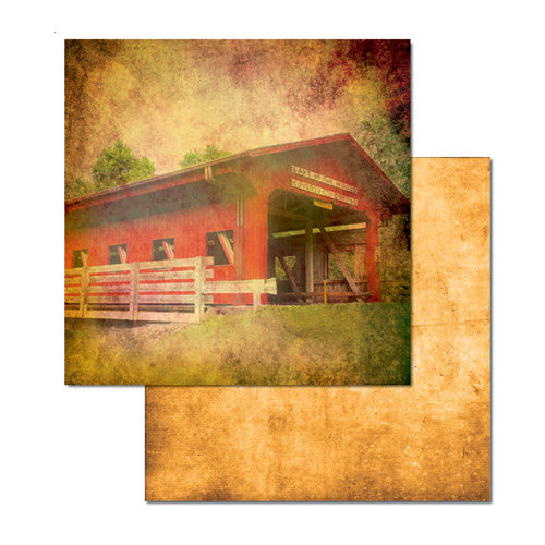 Ken Oliver - Covered Bridges Collection - 12 x 12 Double Sided Paper - Parke County