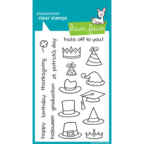 Lawn Fawn - Clear Photopolymer Stamps - Hats Off to You