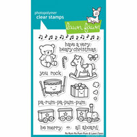 Lawn Fawn - Clear Acrylic Stamps - Christmas - Pa-Rum-Pa-Pum-Pum