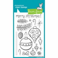 Lawn Fawn - Clear Acrylic Stamps - Christmas - Ornate Ornaments