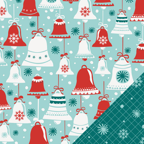 Lawn Fawn - Fa-La-La Collection - Christmas - 12 x 12 Double Sided Paper - Jingle Bells