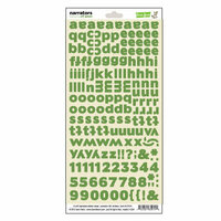 Lawn Fawn - Fa-La-La Collection - Christmas - Cardstock Stickers - Alphabet - Narrators - Elf Green