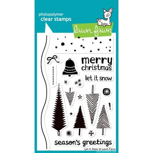 Lawn Fawn - Clear Acrylic Stamps - Christmas - Let It Snow