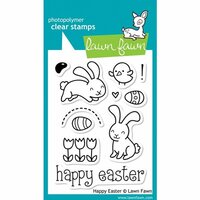 Lawn Fawn - Clear Acrylic Stamps - Happy Easter