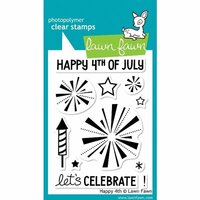 Lawn Fawn - Clear Acrylic Stamps - Happy 4th
