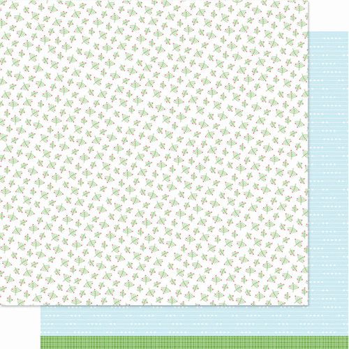 Lawn Fawn - Peace Joy Love Collection - Christmas - 12 x 12 Double Sided Paper - Ivy