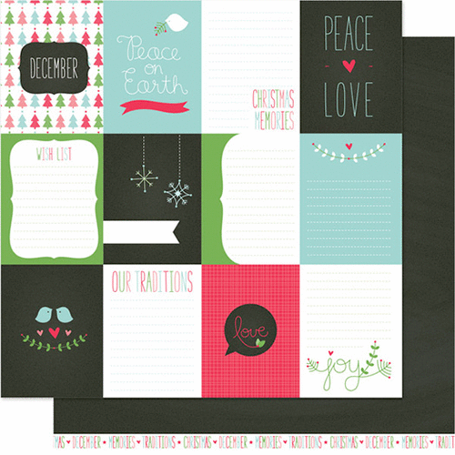 Lawn Fawn - Peace Joy Love Collection - Christmas - 12 x 12 Double Sided Paper - Joy