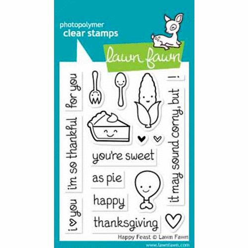 Lawn Fawn - Clear Acrylic Stamps - Happy Feast