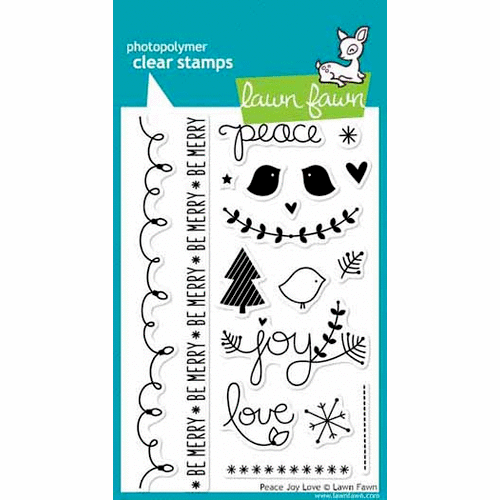 Lawn Fawn - Clear Acrylic Stamps - Christmas - Peace Joy Love