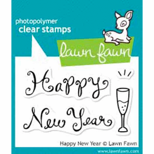 Lawn Fawn - Clear Acrylic Stamps - Happy New Year