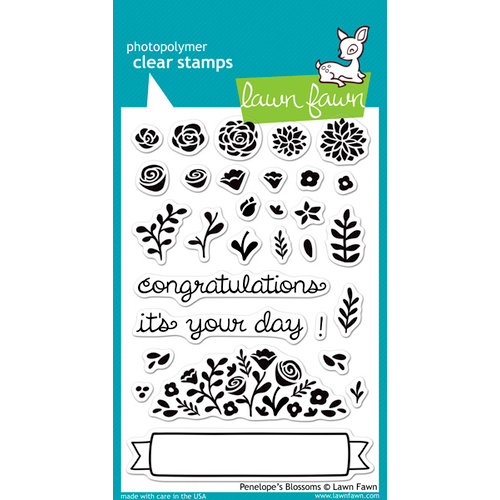 Lawn Fawn - Clear Acrylic Stamps - Penelopes Blossoms