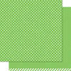 Lawn Fawn - Lets Polka Collection - 12 x 12 Double Sided Paper - Freshly Cut Grass Polka