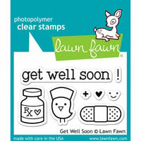 Lawn Fawn - Clear Photopolymer Stamps - Get Well Soon