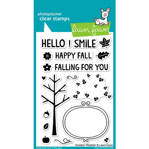 Lawn Fawn - Sweater Weather Collection - Clear Acrylic Stamps