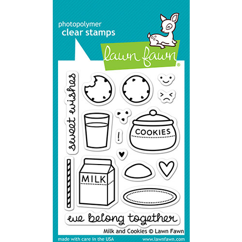 Lawn Fawn - Clear Photopolymer Stamps - Milk and Cookies
