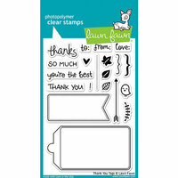 Lawn Fawn - Clear Acrylic Stamps - Thank You Tags
