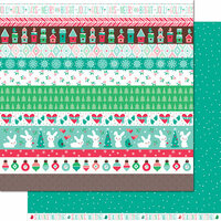 Lawn Fawn - Snow Day Collection - Christmas - 12 x 12 Double Sided Paper - Chunky Scarf