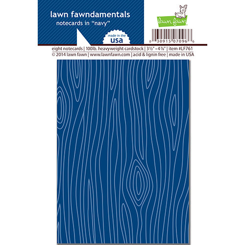 Lawn Fawn - Woodgrain Notecards - Navy Woodgrain