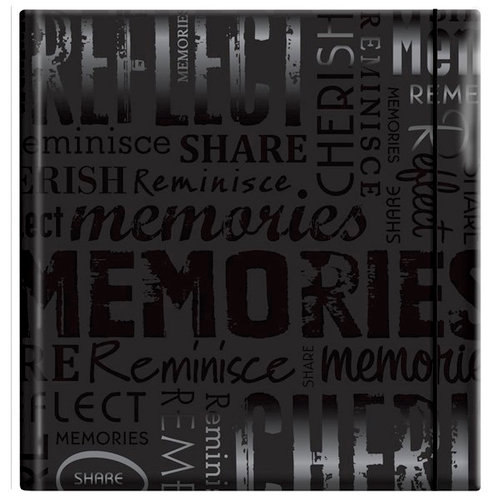 MBI - 12 x 12 Post Bound Album - 20 Top Loading Pages - Memories - Glossy Black
