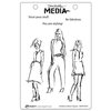 Ranger Ink - Dina Wakley Media - Unmounted Rubber Stamps - Scribbly Fashion Figures