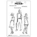 Ranger Ink - Dina Wakley Media - Unmounted Rubber Stamps - Scribbly Fashion Figures
