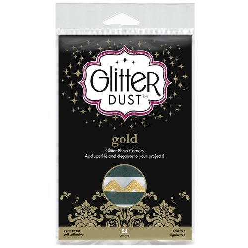 Therm O Web - Glitter Dust - Photo Corners - Gold - 84 Corners