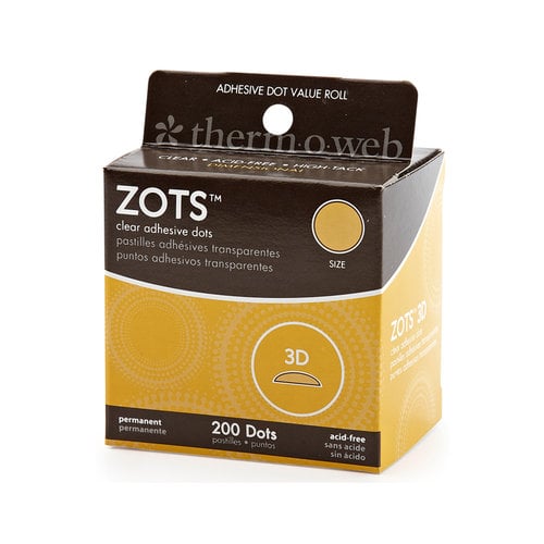 Therm O Web - Zots - Clear Adhesive Dots - 3D - 200 Dots