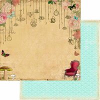 Marion Smith Designs - Mad Tea Party Collection - 12 x 12 Double Sided Paper - Wonderland