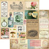 Marion Smith Designs - Mad Tea Party Collection - 12 x 12 Double Sided Paper - Cut and Create Ephemera