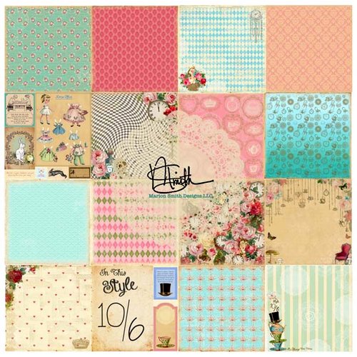 Marion Smith Designs - Mad Tea Party Collection - 6 x 6 Paper Pack