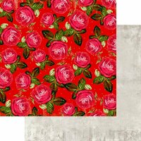 Marion Smith Designs - Motley Collection - 12 x 12 Double Sided Paper - Scarlet