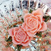 Marion Smith Designs - Junque and Gems Collection - Resin Roses - Peach