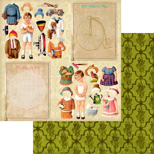 Marion Smith Designs - Never Grow Up Collection - 12 x 12 Double Sided Paper - Nonsense