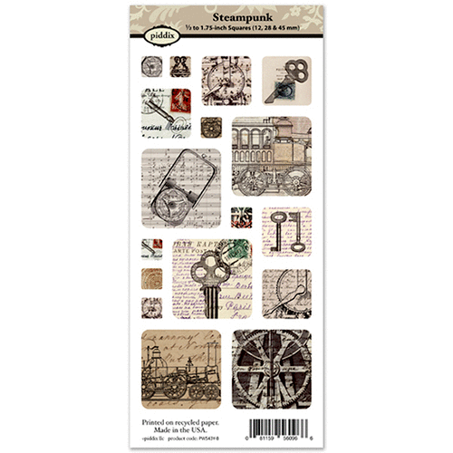 Piddix - Collage Sheet - Mixage Square Trio - Steampunk